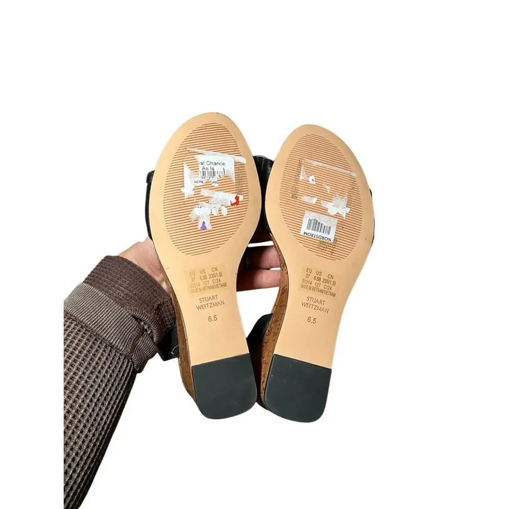 Stuart Weitzman | EVERLY 75 LEATHER WEDGE SANDAL